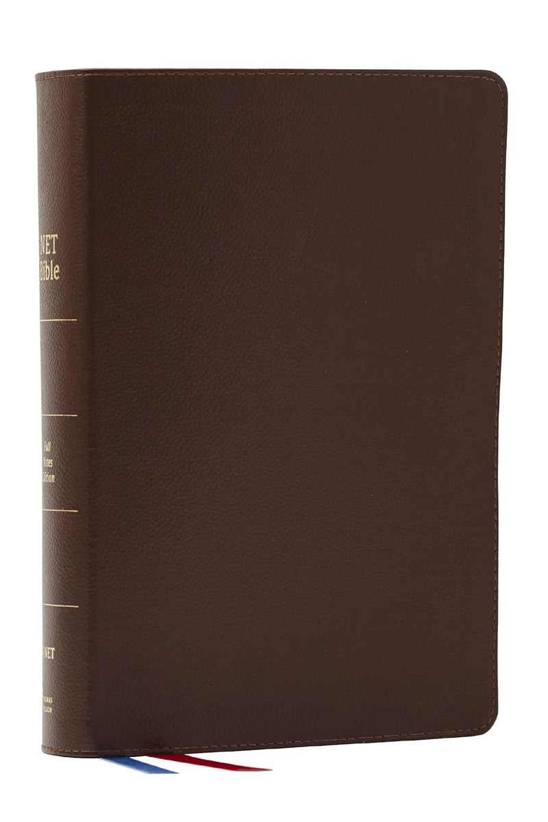 NET Bible, Full Notes Edition (NET, Brown Genuine Leather, Comfort Print, Thumb Indexed): Holy Bible