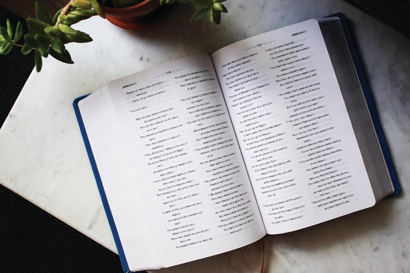 NIrV Clear Focus Kids Bible - ADHD & Dyslexia-Friendly (Leathersoft Blue)