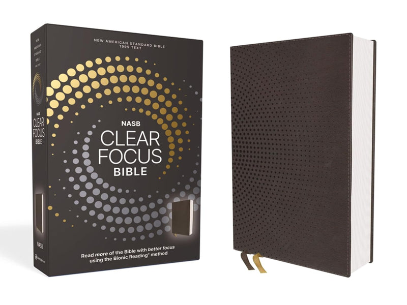 NASB Clear Focus Bible (Charcoal Brown Leathersoft)