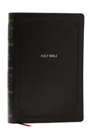 NKJV Giant Print End-of-Verse Reference Bible w/ Thumb Index (Black Leathersoft)