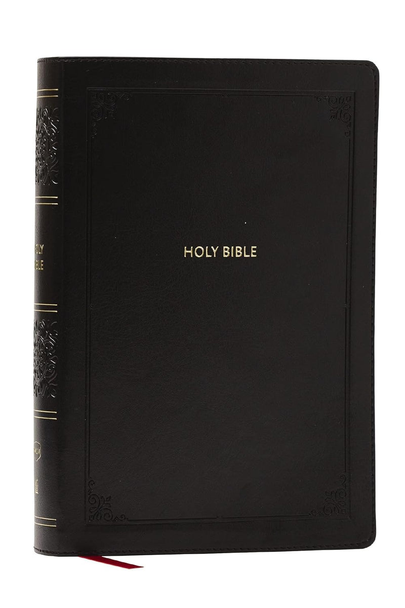 NKJV Giant Print End-of-Verse Reference Bible w/ Thumb Index (Black Leathersoft)