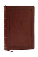 NKJV Giant Print End-of-Verse Reference Bible (Brown Leathersoft)