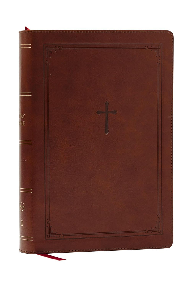 NKJV Giant Print End-of-Verse Reference Bible (Brown Leathersoft)