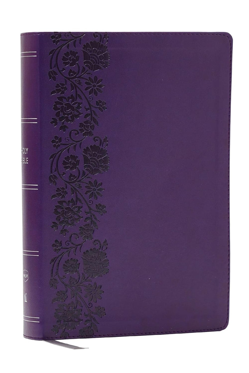 NKJV Giant Print End-of-Verse Reference Bible (Purple Leathersoft)